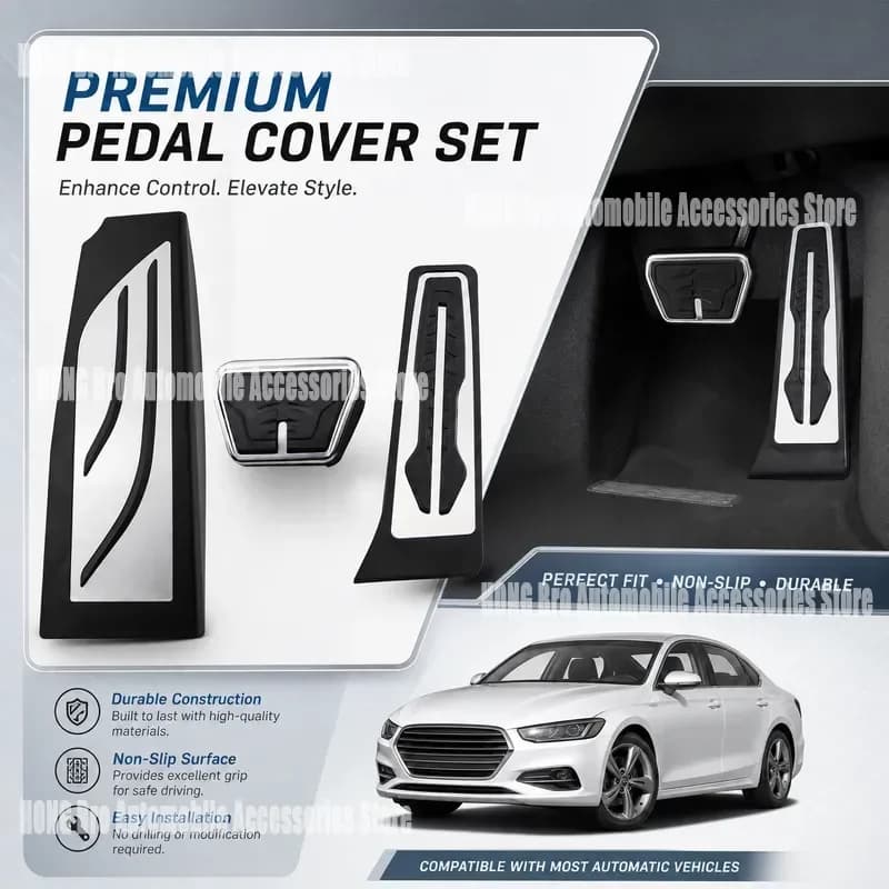 For BMW 5 Series E60 E61 2004-2010 Accelerator Pedal Cover Non Slip Foot Rest Pad Auto Interior Accessories Modification