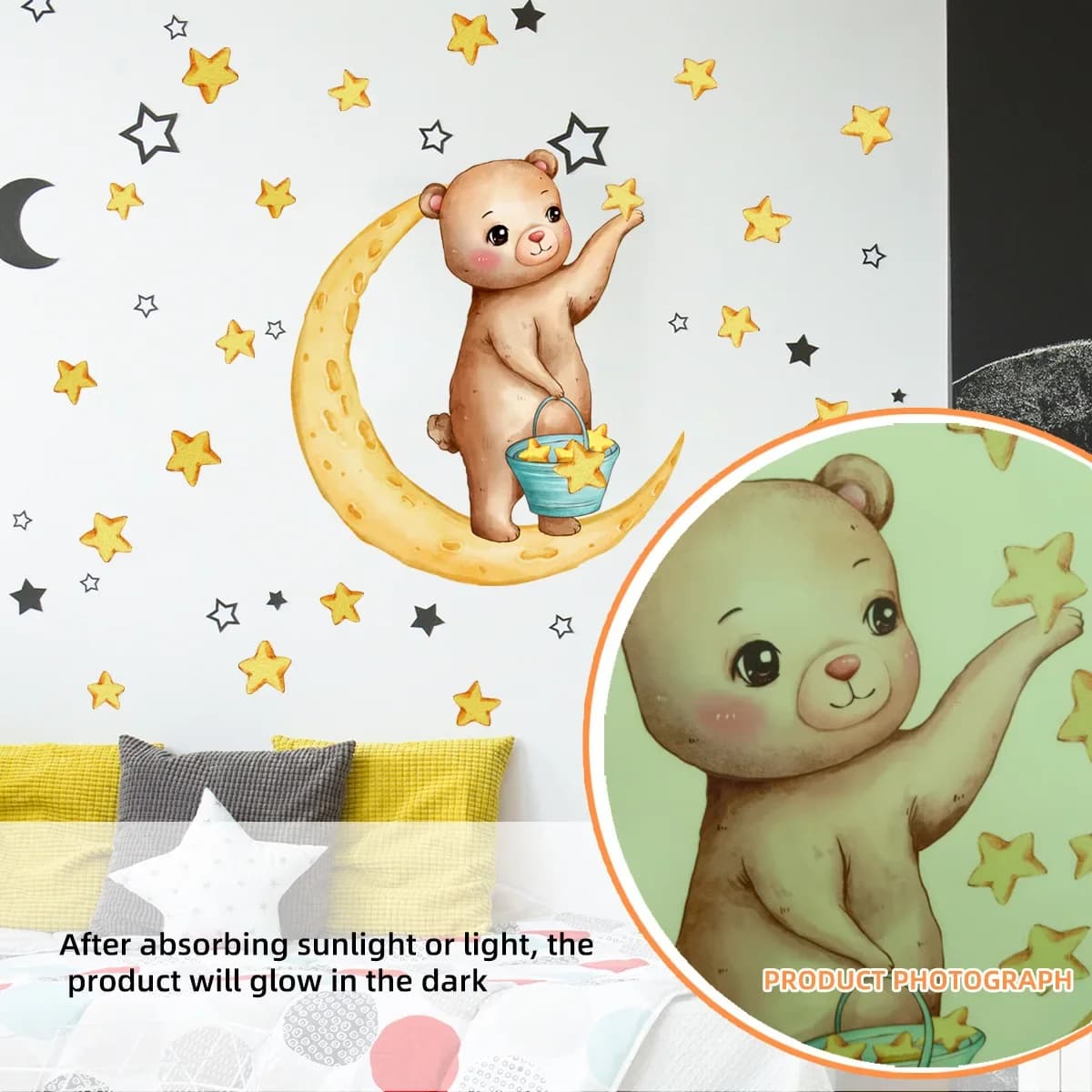 Luminous Wall Sticker Star Children's Room Kindergarten Home Wall Sticker Luminous Sticker Self-adhesive