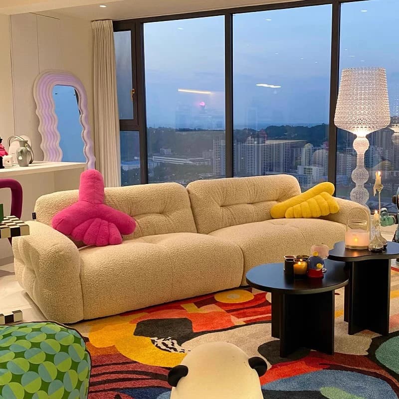 Nordic Creative Simple Sofas For Living Room Unique Aesthetic Creative Sofa Elegant Sillones Comprimidos Living Room Furniture