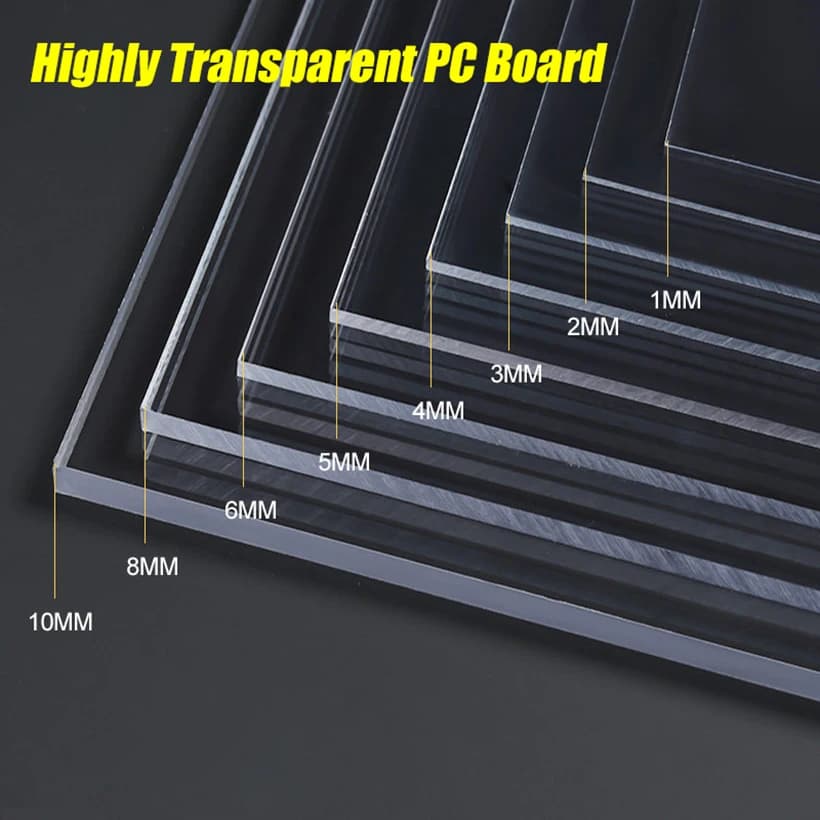 High Transparency Polycarbonate Board, PC Plastic Hard Board, High Transparency, High Hardness, High Temperature Resistance