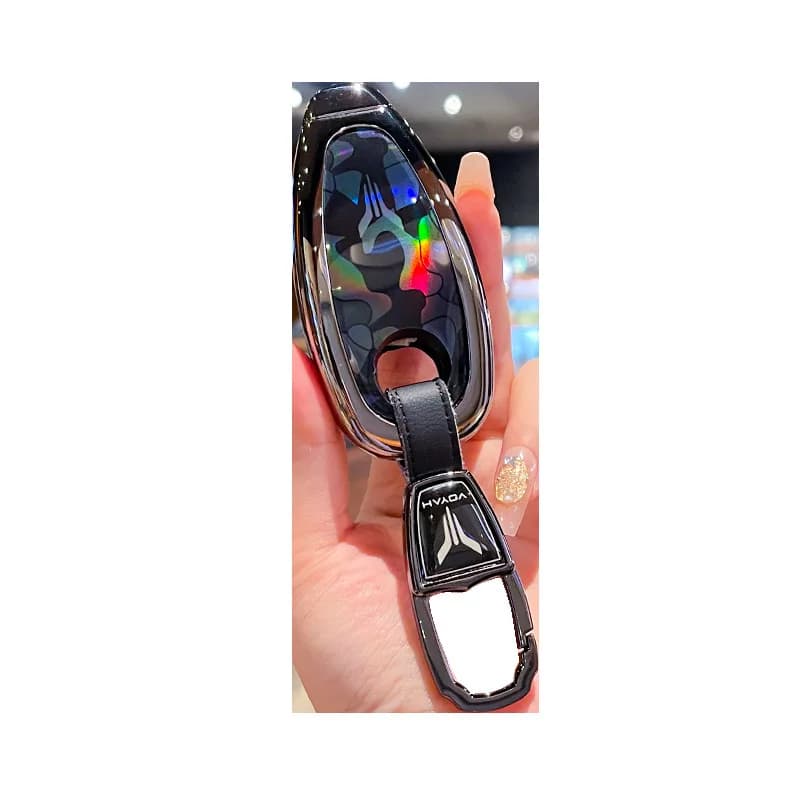Premium Zinc Alloy Key Cover Case for VOYAH Zhiyin/FREE/Dream - Protective Key Fob Shell Key Bag Chain