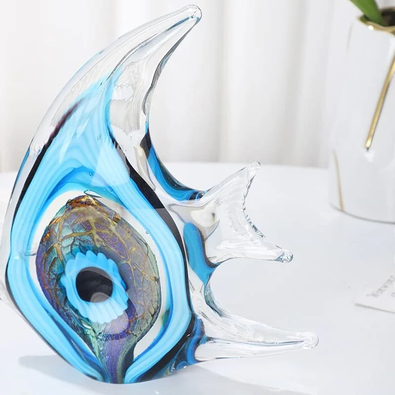 Modern Handicrafts, Colorful Glazed Fairy Fish, Moon Fish, Decorative Home and Living Room Crafts