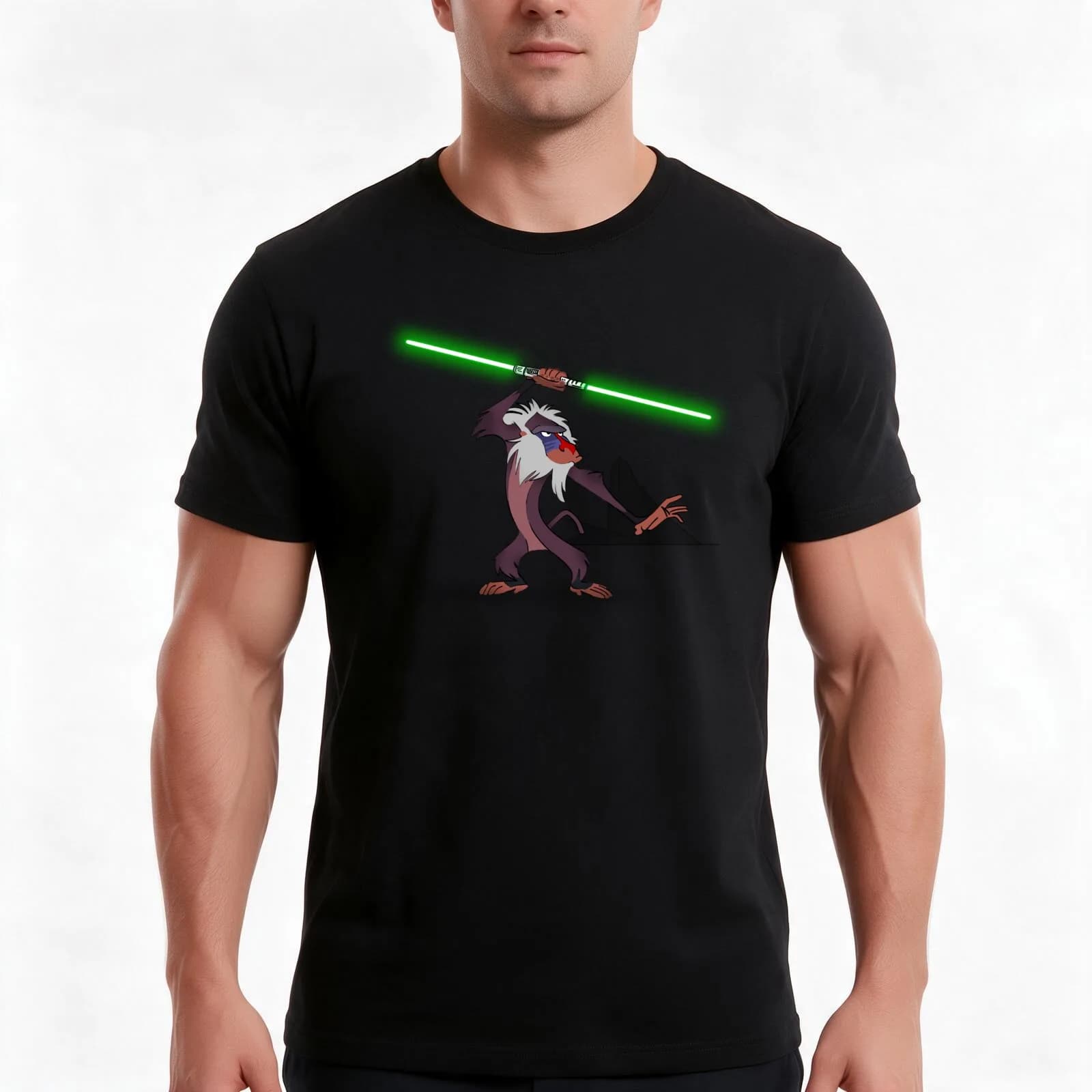 Master Rafiki the Wise T-Shirt, Summer Casual Cotton Tee, Oversized Streetwear Tops, Vintage Graphic Print, Unisex Men Women