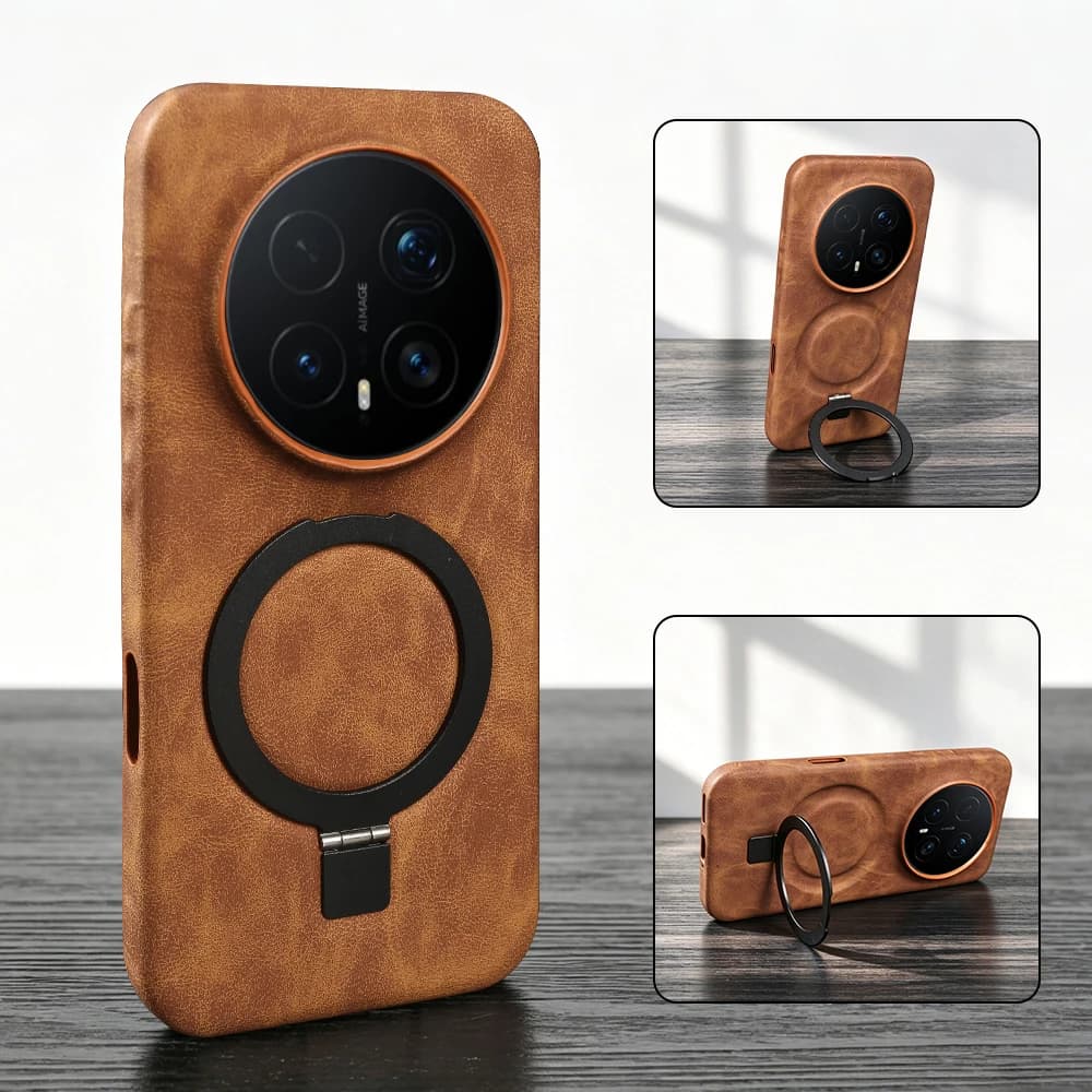 Magnetic Bracket Leather Case For Honor Magic 8 9 Pro Max Magic8 Lite Pro Air X9D X70 X9C Magic 7 6 5 Pro Phone Case Back Cover