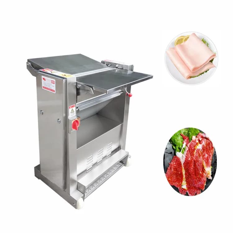 Meat Slicing Machine Pork Skin Peeling Removing Machine Meat Cutter Degreasing Machine