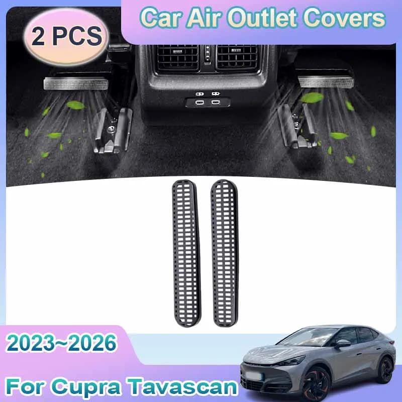 Car Air Outlet Cover For Cupra Tavascan VW Volkswagen ID. UNYX 2023~2026 Under Rear Seats Ventilation Conditioner Vent Accessory