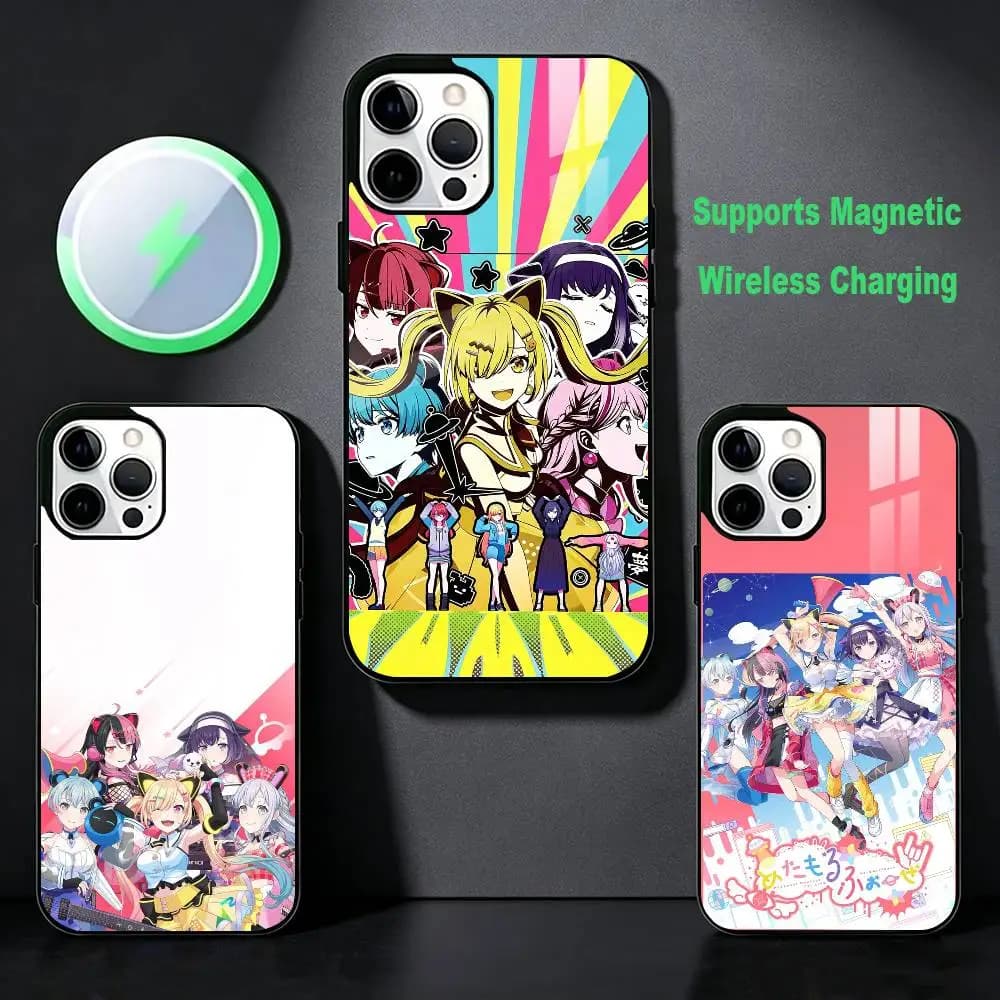 Anime B-BanG Dream YUME X MITA Phone Case For iPhone 17 16 15 14 13 12 Pro Max Plus for Magsafe Mirror Wireless Magnetic Cover