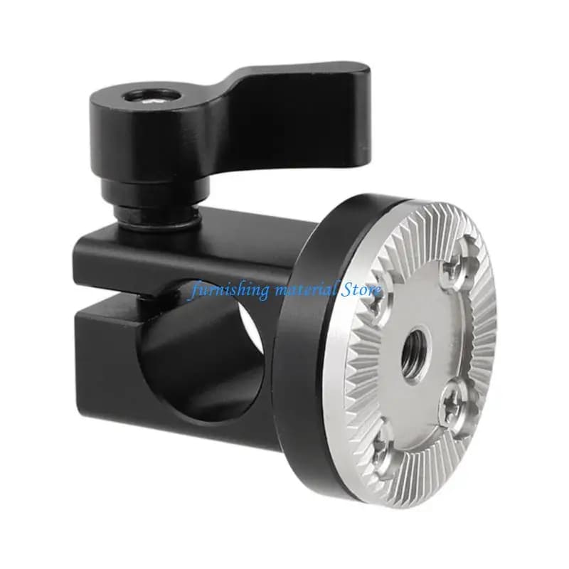 Y5GD 15MM Camera Rod Clamp Mount Aluminum Holder with Rosette Plate Threaded Port for Film Studio Accessories