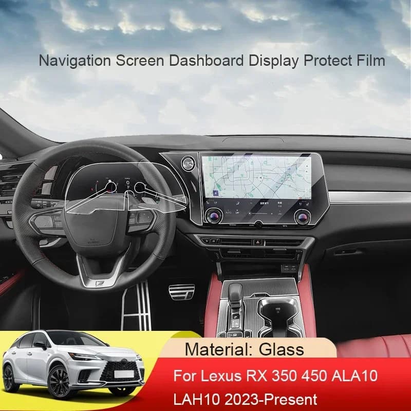 For Lexus RX 350 450 ALA10 LAH10 2023-Present Car GPS Navigation Screen Protect Tempered Film Dashboard Display TPU Sticker
