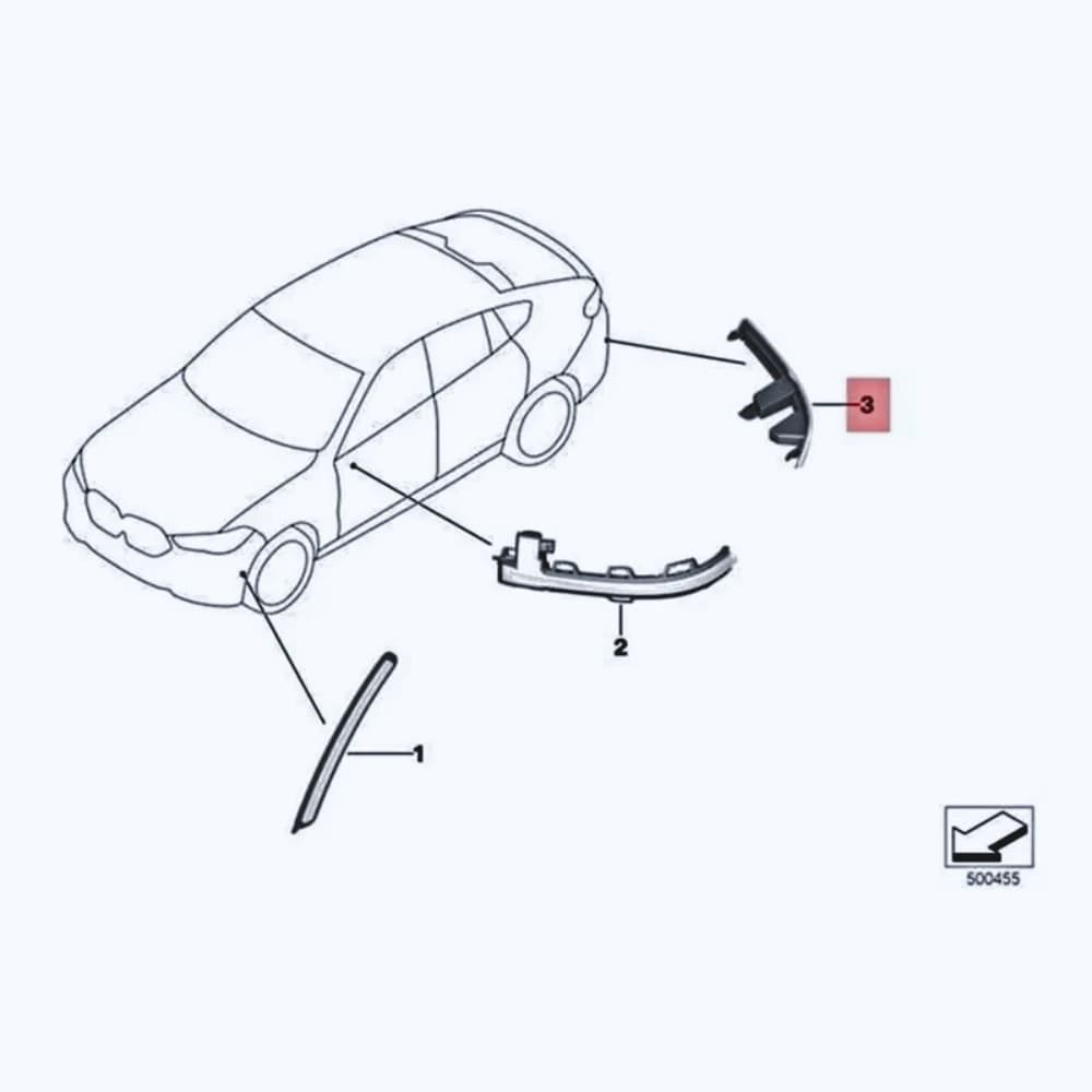 ZF-S Reflector  Luz Trasera para BMW X6 G06 2020-2022 X4, 1 Par, Reflector  Parachoques Trasero Sin Bombilla 63147442283 6314744