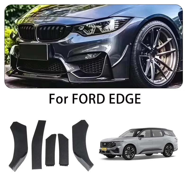 For FORD EDGE body kits 5-Segment Adjustable Front Bumper Lip Splitter Body Kit