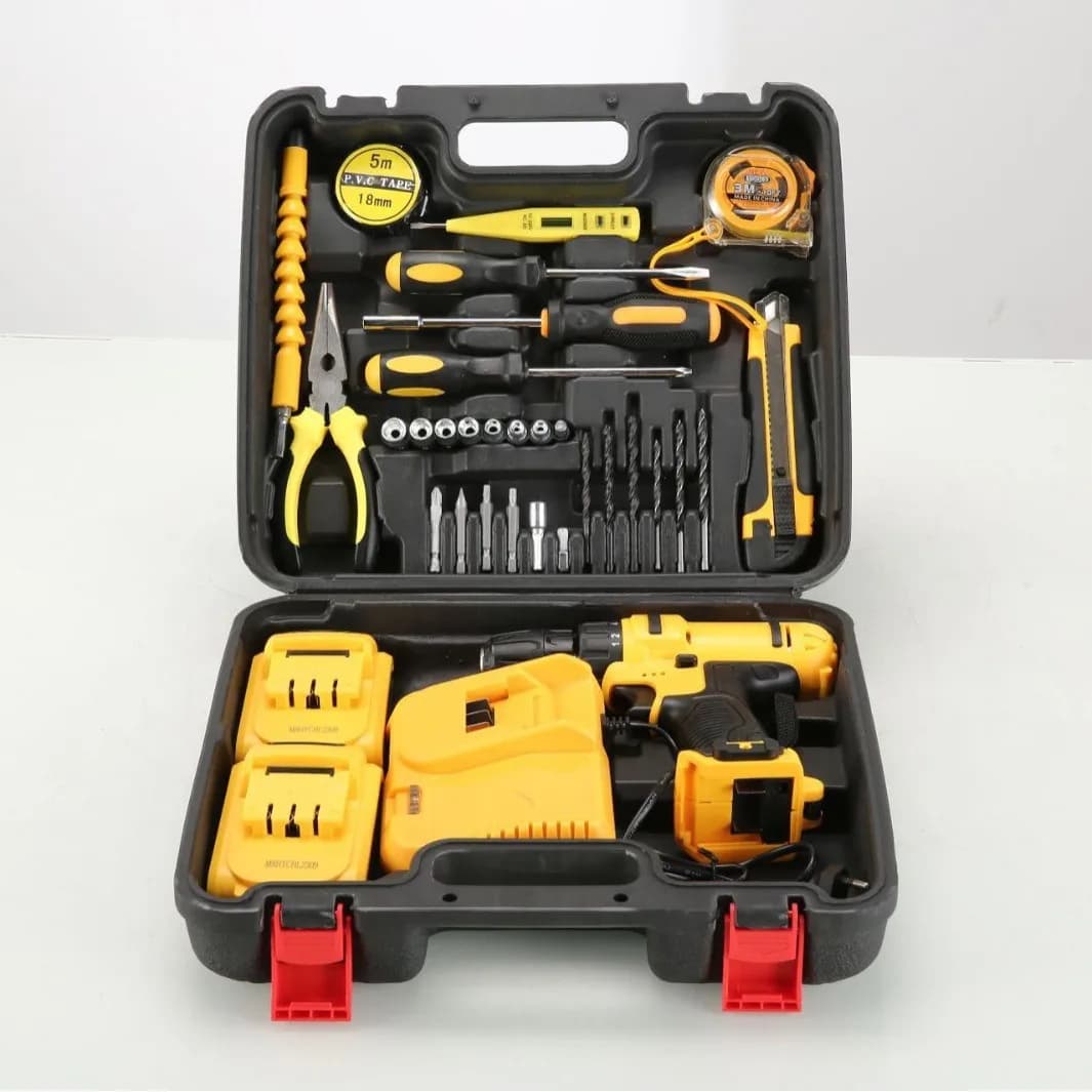 Hot-Selling High-Power 21V Lithium Plastic Electric Drill Multi-Function Rechargeable for Home Use