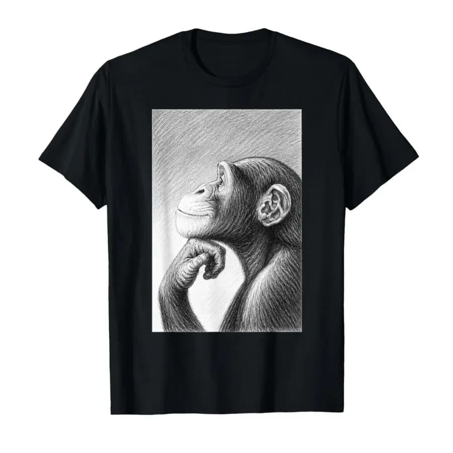 Funny Lion Monkey Meme brainrot Rage Bait T-shirt For Men Women 100% Cotton T Shirts Short Sleeve Tops 0501-3