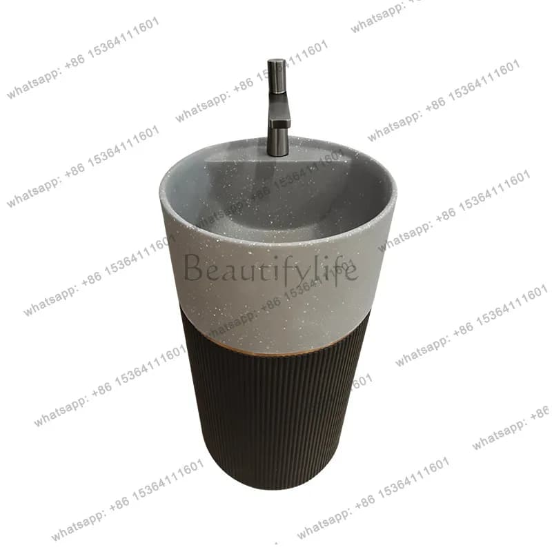 Wabi Sand Cream Wind Stone Pillar Basin Floor-to-ceiling Art Creative Personalized Wash Table