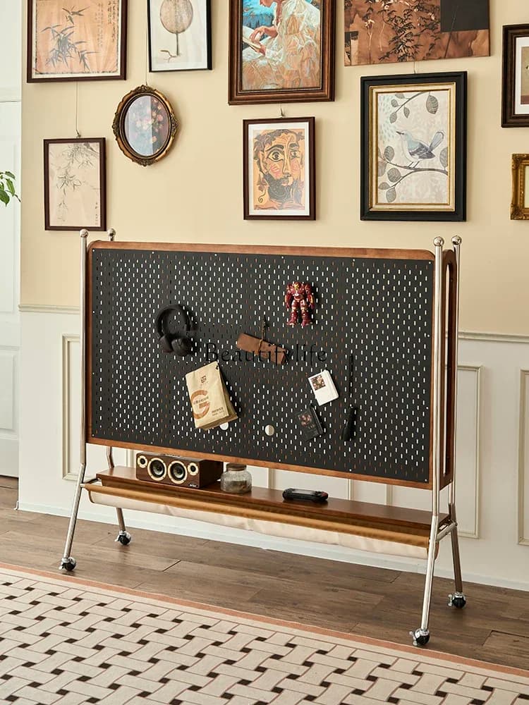 5French retro TV bracket small apartment home monitor floor rack removable