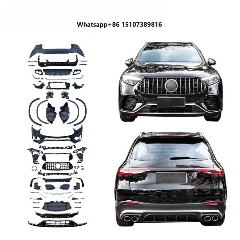 43 Body Kit for GLC W254 Upgrade GLC43 Bumper with Grille Rear Diffuser Tip Fender Flare Rear Bumper 2024