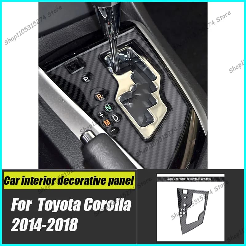 Gear Panel Sticker Interior Modification Is Suitable for Toyota Corolla 14-18 Carbon Fiber Accessories