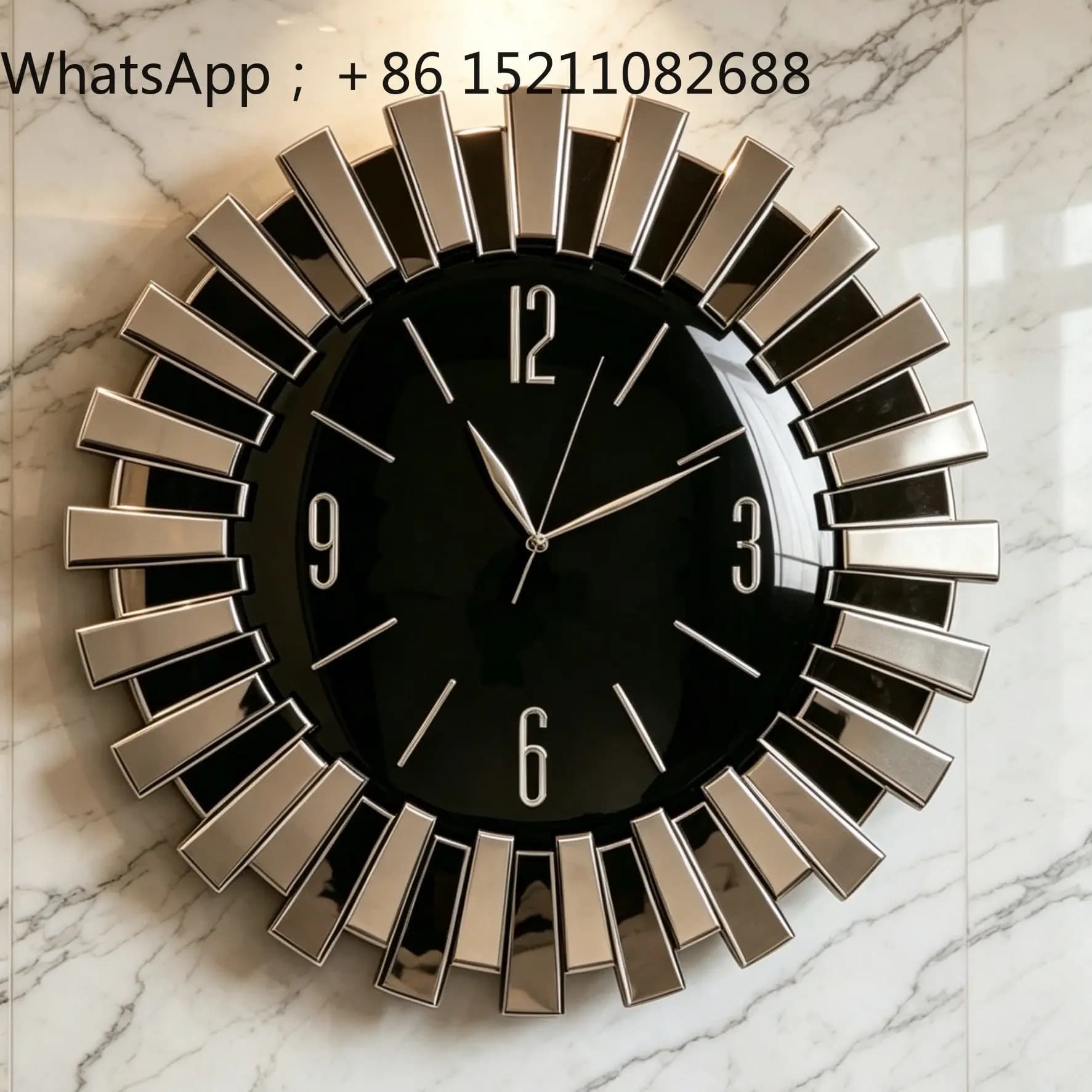 LLY Modern Light Luxury Large Wall Clock Living Room Home Fashion Simple Quiet Clock Premium Wall Decoration