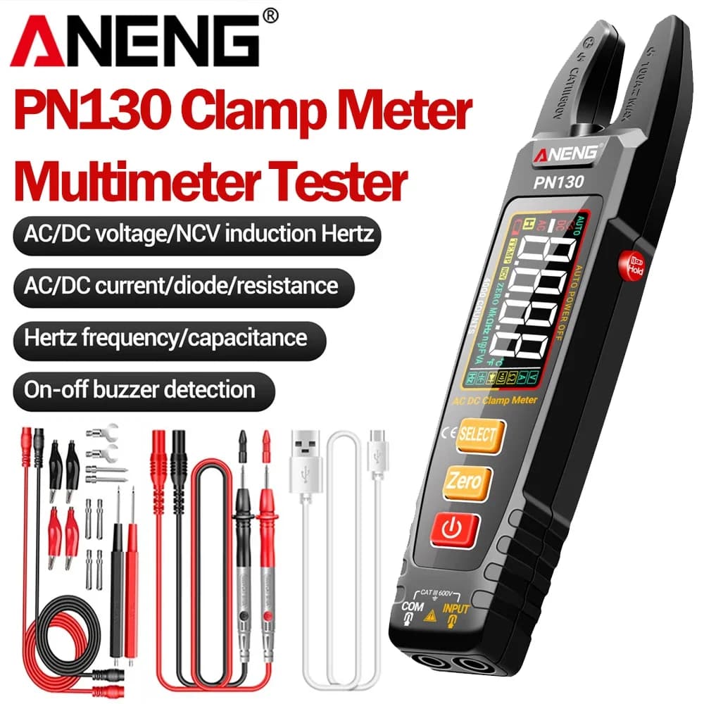 Digital Multimeter Clamp Meter ANENG PN130 AC/DC Voltage Current Protable NCV Voltage Detection Professional Electrician Tools