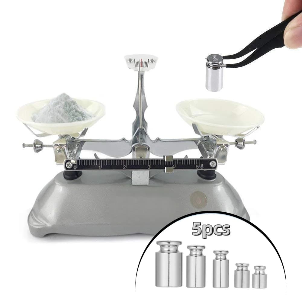 5Pcs/1set Grams Accurate Calibration Set Chrome Plating Scale Weights Set for Home Kitchen Tool 1g 2g 5g 10g 20g Weighing Tools