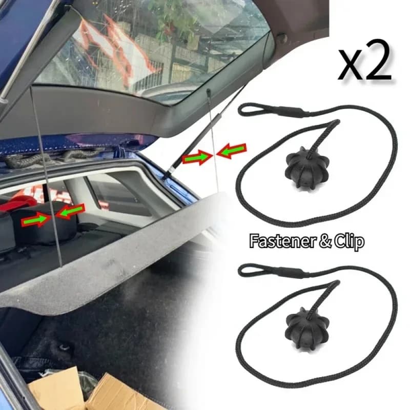 2pcs Car Trunk Hatch Cover Parcel Shelf Chain Cord Tonneau Cover Strap for VW Golf MK5 MK6 Rabbit R R32 R20 GTI All Models