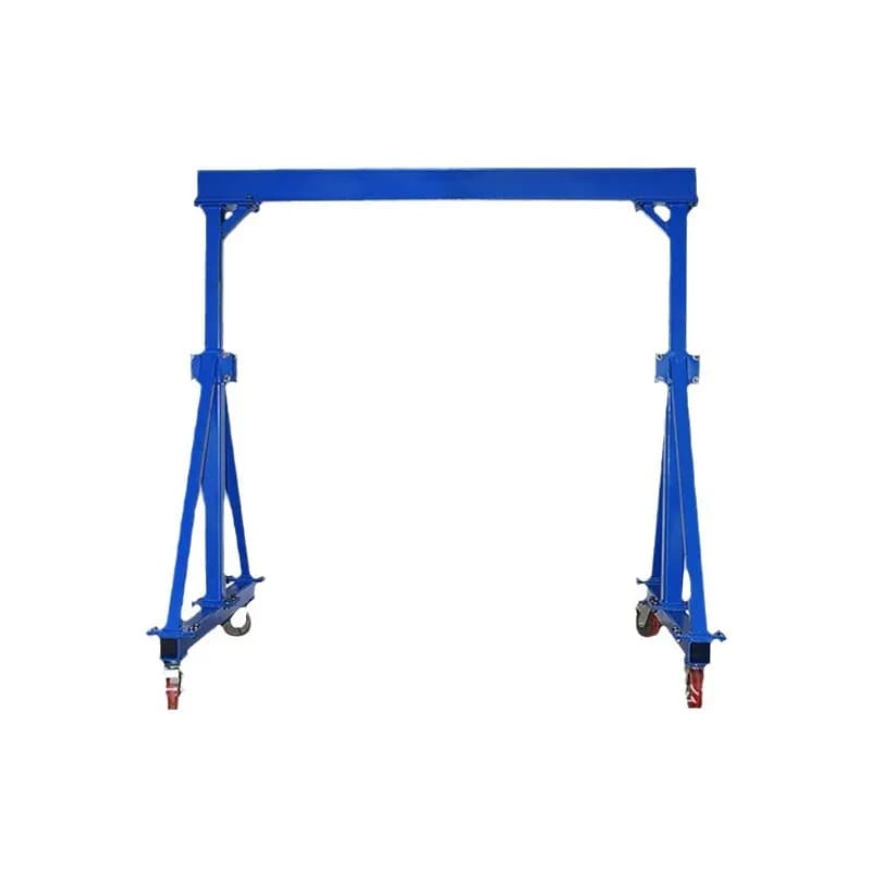Small mobile gantry crane 10t cargo loading and handling crane, workshop operation single beam box gantry crane