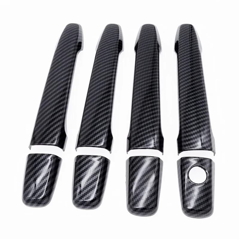 Car Exterior Door Handles For Mitsubishi Lancer EX Evolution X 08-17 Carbon Fiber Car Outer Door Handle Cover Trim