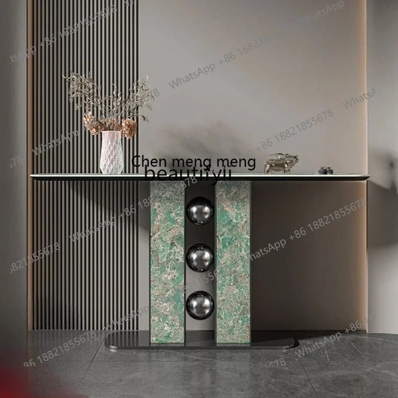 Q178 Light luxury entrance table, simple modern corridor against the wall, strip case, home art entrance cabinet