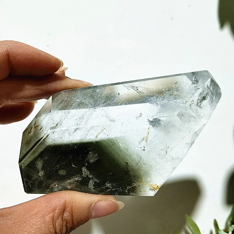 Natural Garden Phantom Crystal Quartz Freeform Stone Witchcraft Spiritual Meditation Healing Feng Shui Room Decor Ornament