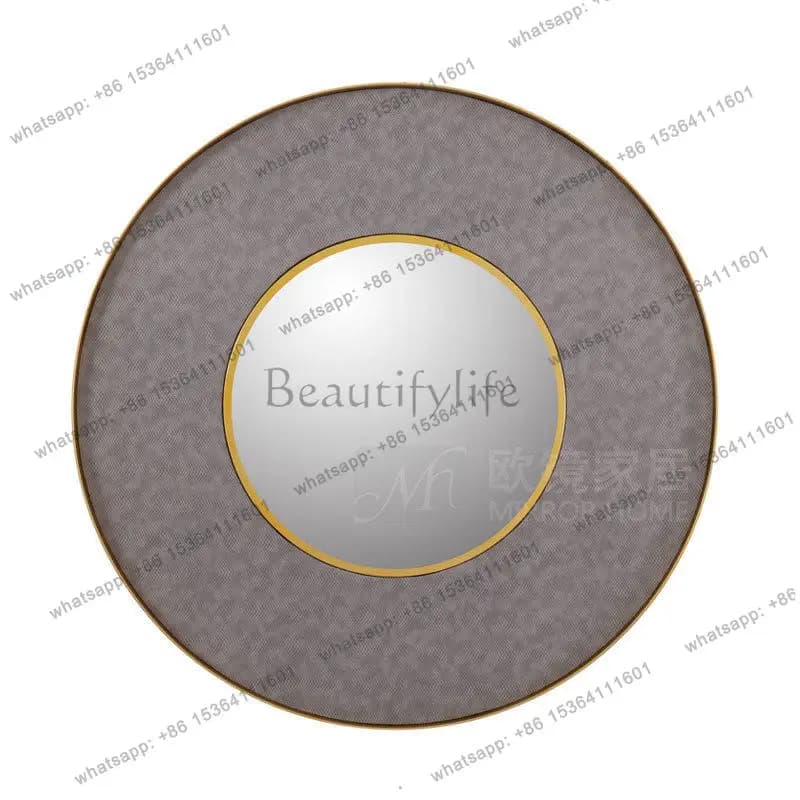 Simple and High-end Wall-mounted Wall-mounted Decorative Mirror Wrought Iron Dining Side Sofa Background Wall Enigma Mirror