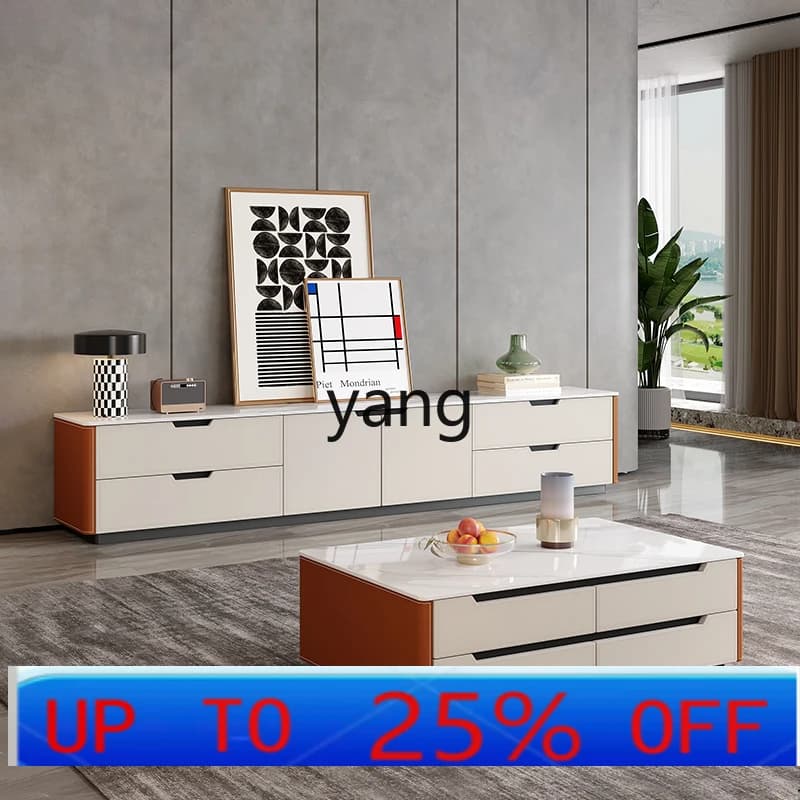 CX simple modern living room new high-end small apartment solid wood TV floor cabinet