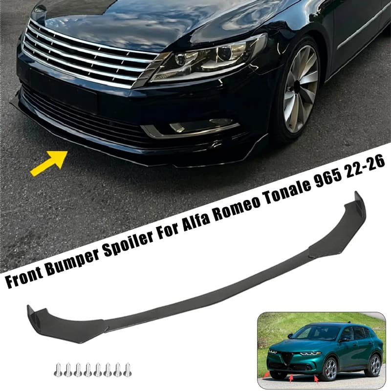 Sport Front Bumper Splitter Spoiler Lip For Alfa Romeo Tonale 965 22-26 5Pcs Adjustable Sectional Car Exterior Tuning Body Kit
