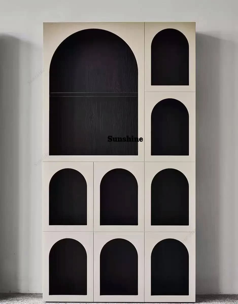 Light luxury bookcase partition display case Minimalist arched decorative cabinetTJ