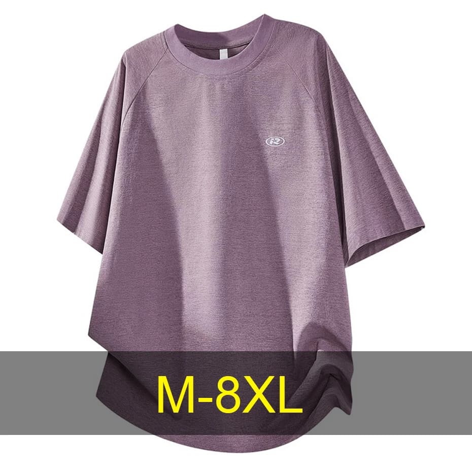 8XL Plus Size T-shirt Men Summer Short Sleeve Tops Tees Tshirts Fashion Casual Breathable T Shirts Big Size 8XL