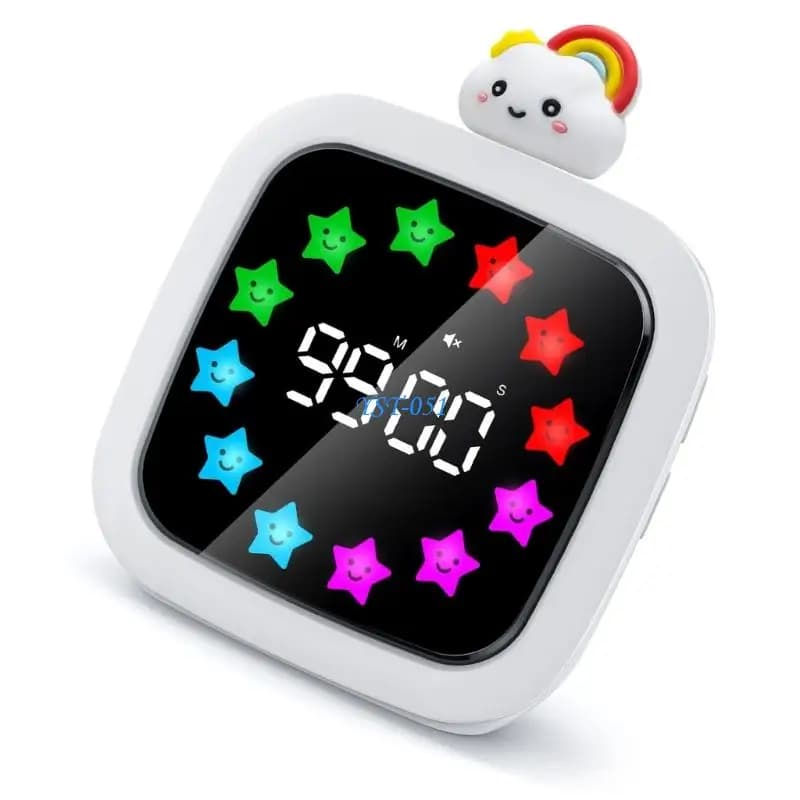 E15A 0-60min Visual Timer for Home, School Child Learning Time Management Clock Tool