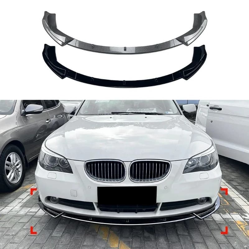 For BMW 5 Series E60 E61 2004 2005 2006 2007 Front Bumper Lip Spoiler - M-Tech Style Splitter Diffuser Body Kit Tuning Upgrade
