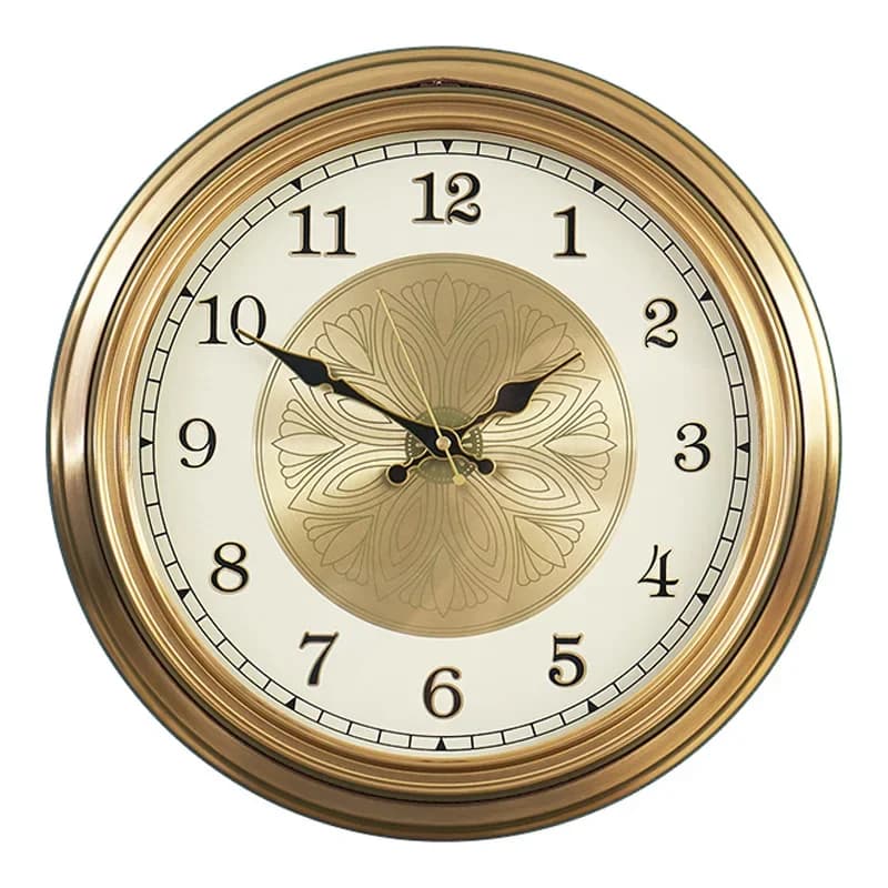 Retro Wall Clocks Large Golden Metal Watches Silent Luxury Living Room Wall Clock Copper Creative Modern Bedroom Home Decor Gift