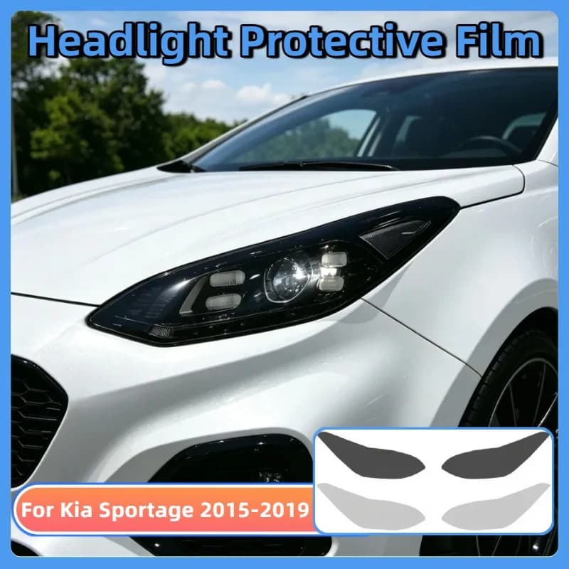 For Kia Sportage 2015-2019 Pre-cut PPF Car Headlight Protective Film TPU Anti-Scratch Sticker Exterior Accessories Styling