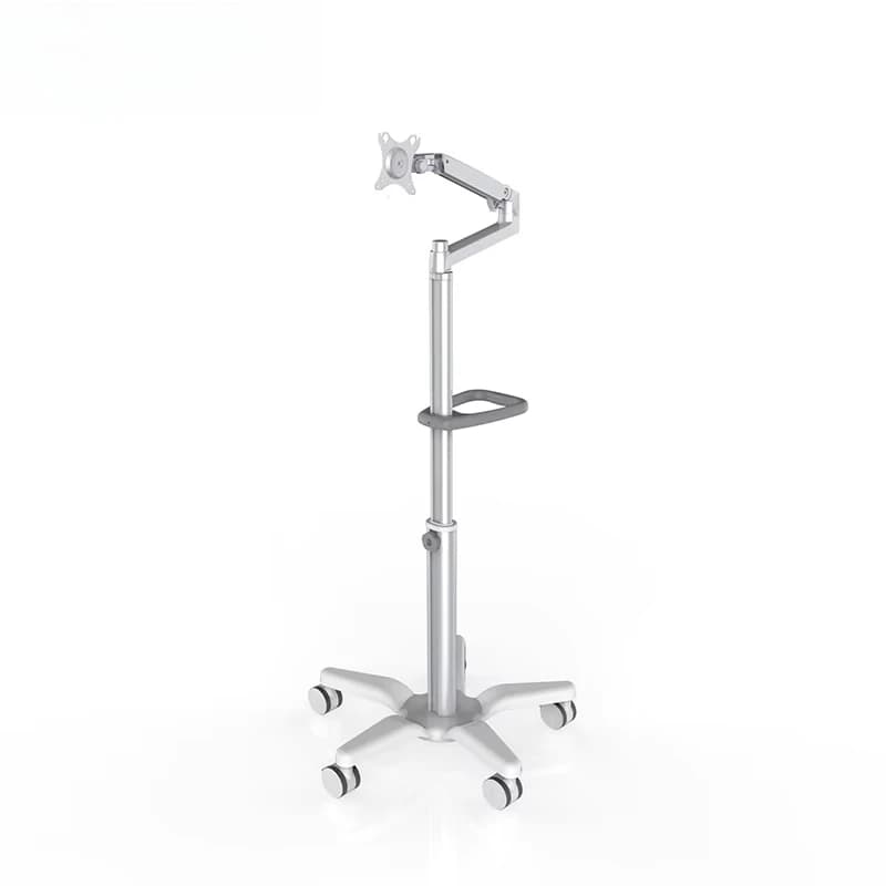 Industrial style medical tablet computer cart hospital mobile stand iPad metal computer cart