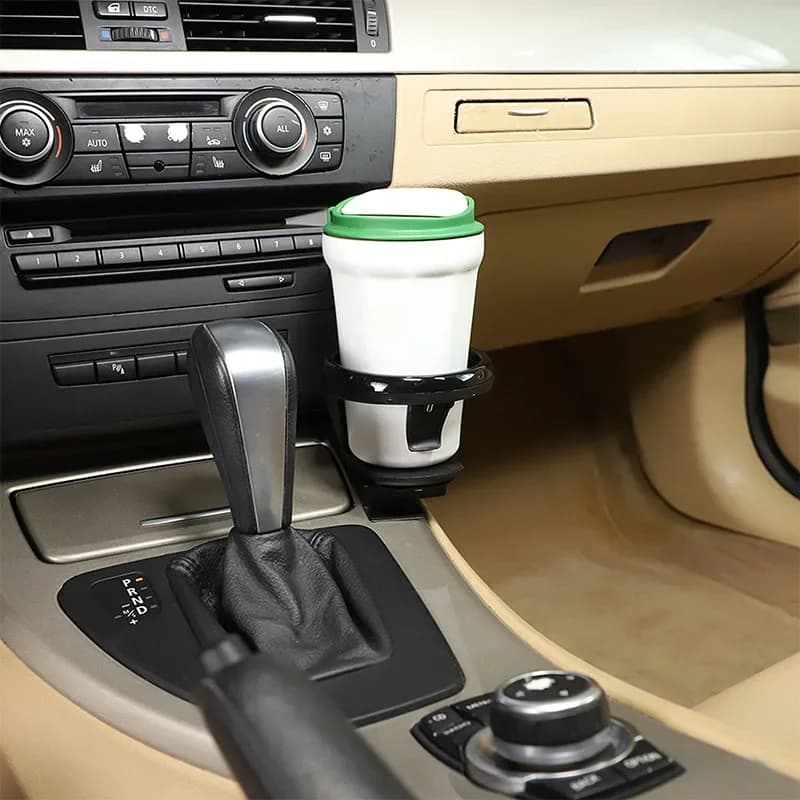 For BMW 3 Series E90 2005-2012 Car Center Console Side Water Cup Carbon Steel Holder Interior auto Accessories