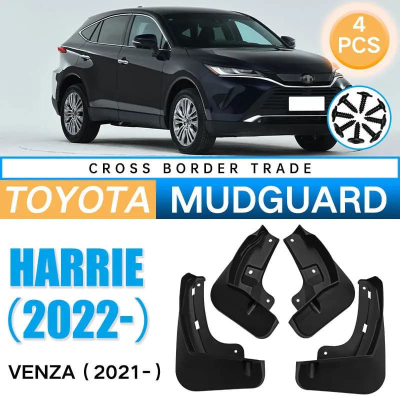 Car Auto Mud Flaps for 2022 Toyota HARRIER Venza 2021 Splash Guards Fender Mudguard Easy Fit No Modification Needed