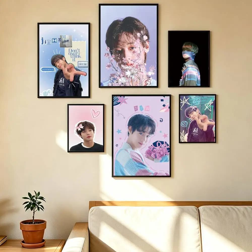 P-Park Ji-hoon Hot Actor Poster High Quality Dorm Living Room Aesthetic Wall Decoration Painting Stickers Gift