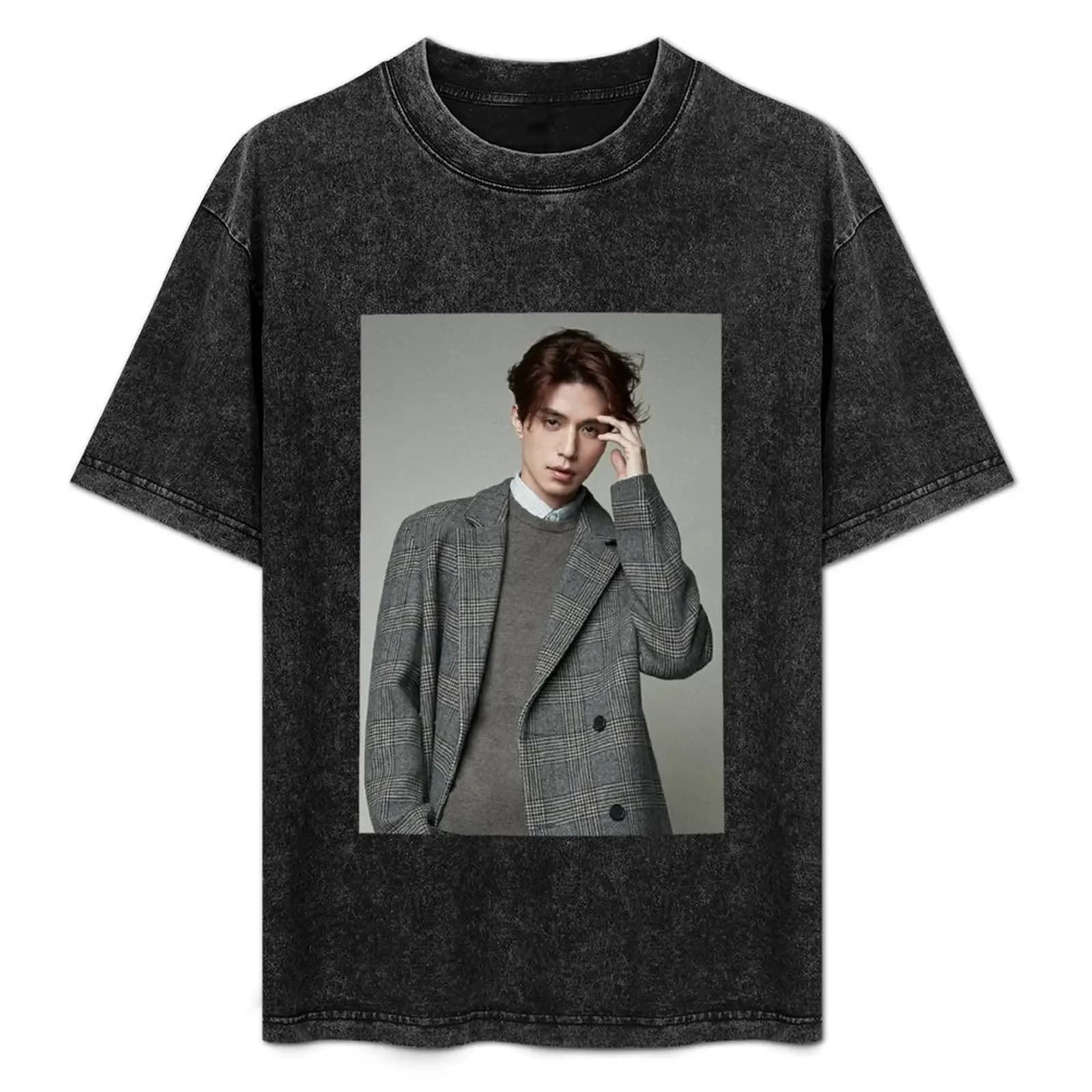 Lee Dong Wook T-Shirt man t shirt heavy cotton t shirts with prints t shirt for man man shirts for men casual T-Shirt