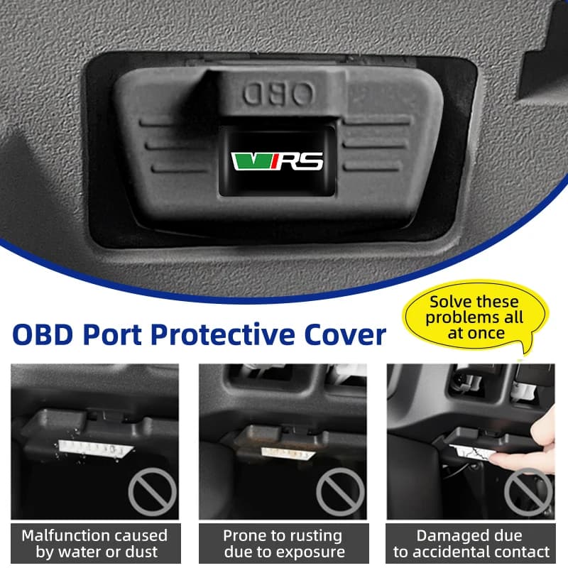 Car OBD Port All-in-One Dust Cover Silicone Clogging Cap Auto Accessories For Skoda VRS Octavia Kamiq Kodiaq Karoq RS Superb