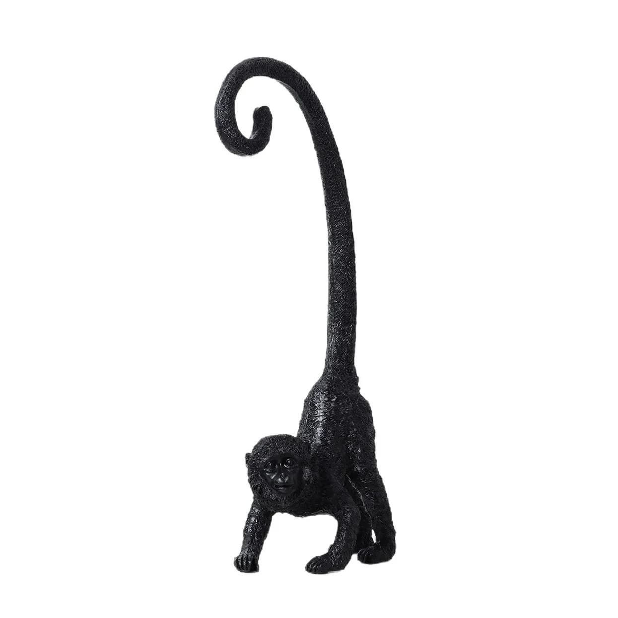 Black long-tailed monkey little monkey animal cartoon cute resin crafts ornaments home model room decorations