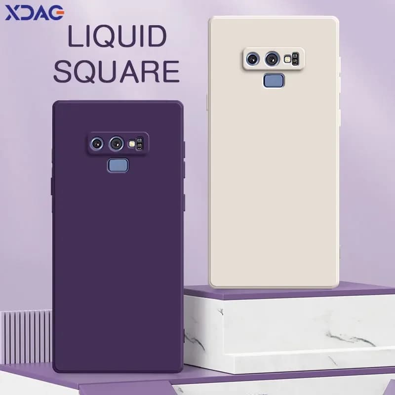 Original Square Liquid Silicone Case for Samsung Galaxy Note 9 Lens Protector Soft Shockproof Phone Cover for SamsungNote9 Note9