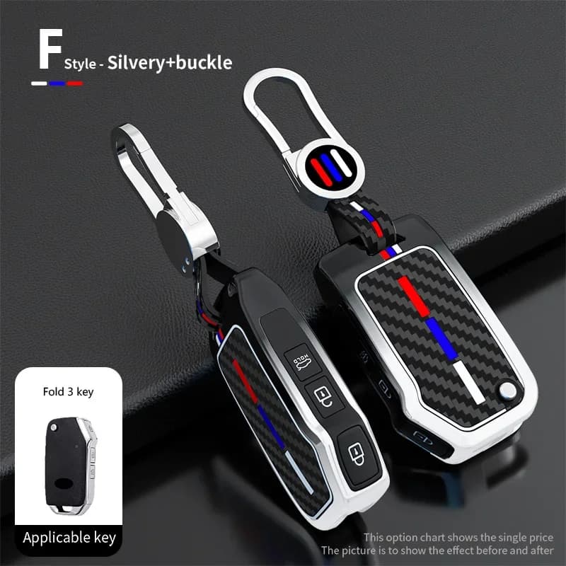Zinc Alloy 3 Buttons Shell Fob Holder for KIA Sportage R Stinger GT Sorento Ceed CD Cerato Forte 2018 2019 Car Key Case Cover