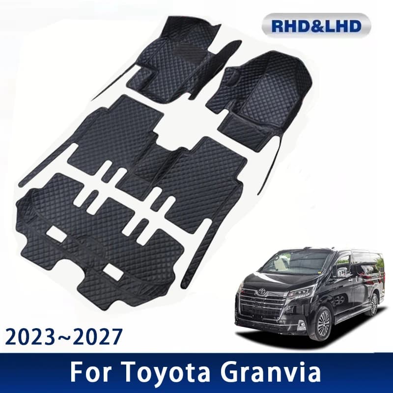 Car Floor Mats For Toyota Granvia 2023 2024 2025 2026 2027 Waterproof Custom Leather Auto Foot Pads Carpet Interior Accessories