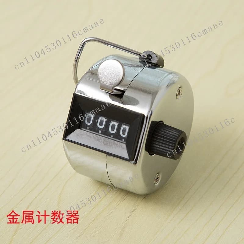 Metal Pure Mechanical Counter Pointer Student Movement Count 4-digit Hand Counter