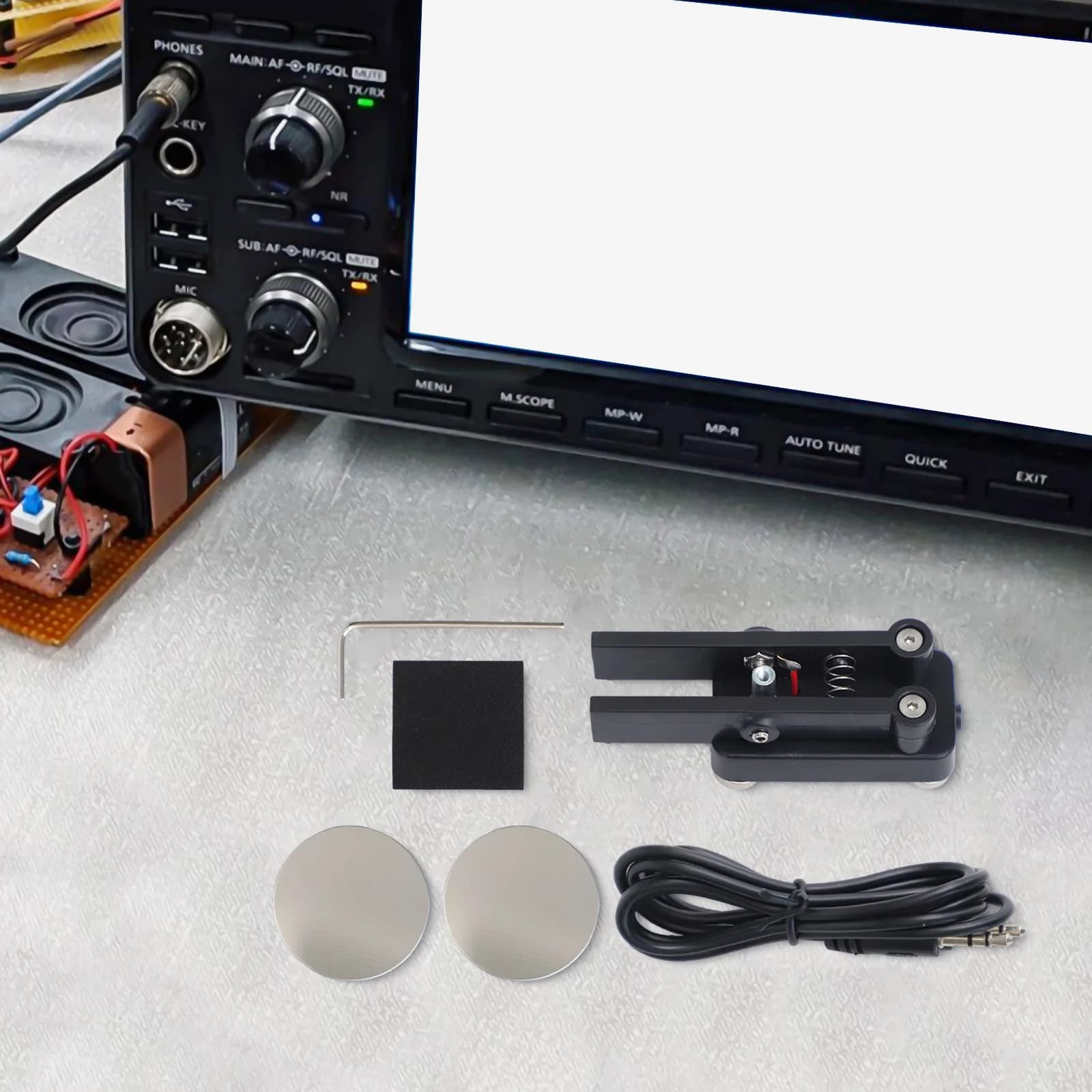 Dual Paddle For Morse For Code Telegraph Key Magnetic Base For CW Radio Shortwave Portable Ham Station Equipment